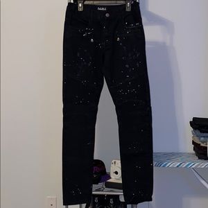 Embellish “Work hard” jeans
